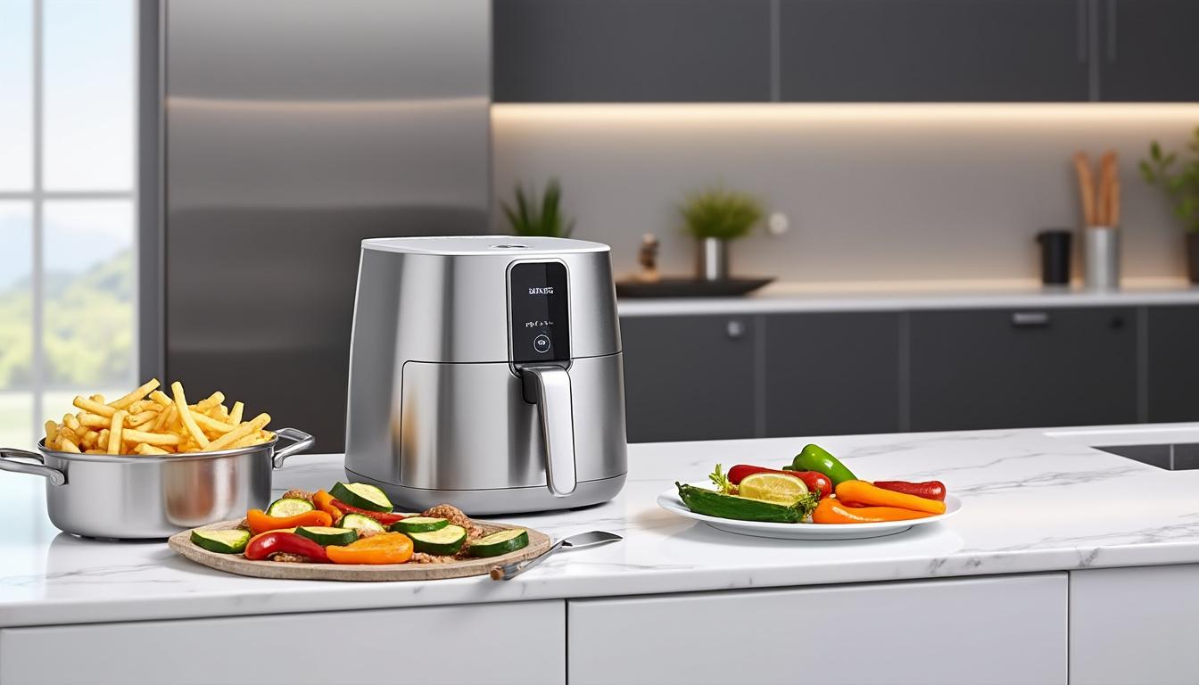 découvrez le mode d'emploi de l'air fryer medek pour préparer des repas sains et savoureux. optimisez vos recettes avec moins de matières grasses tout en préservant le goût et la texture de vos aliments.