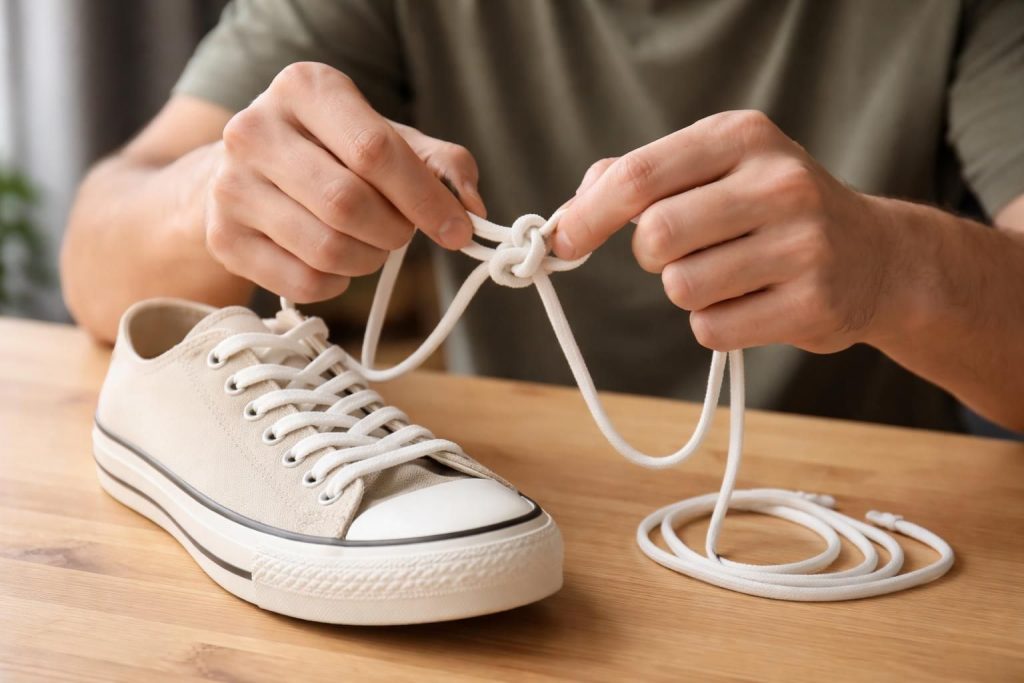 découvrez une astuce pratique pour raccourcir vos lacets sans les couper, afin de garder leur intégrité tout en ajustant leur longueur facilement.