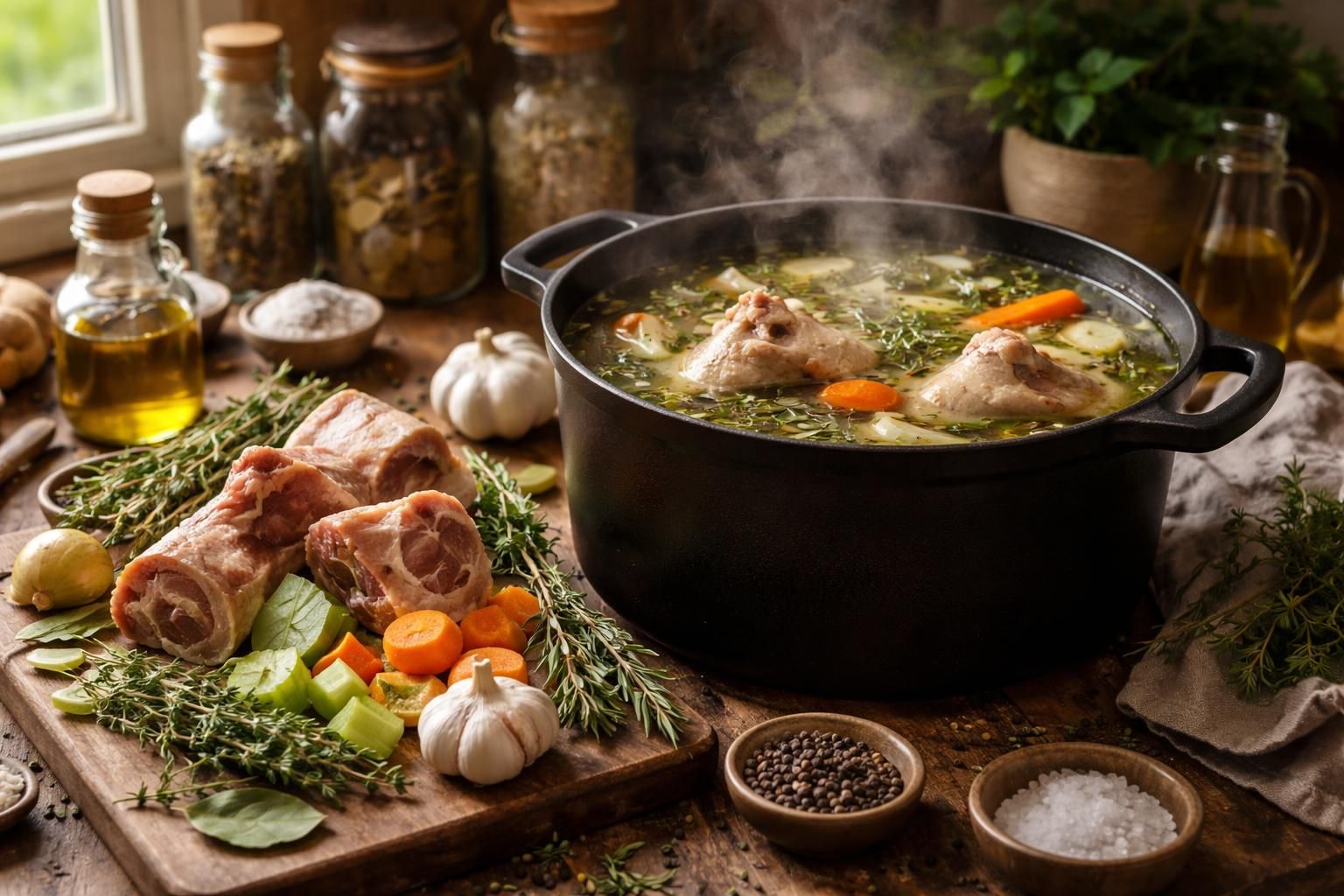 découvrez comment préparer un bouillon d'os riche en nutriments pour maximiser ses bienfaits sur la santé et le bien-être.