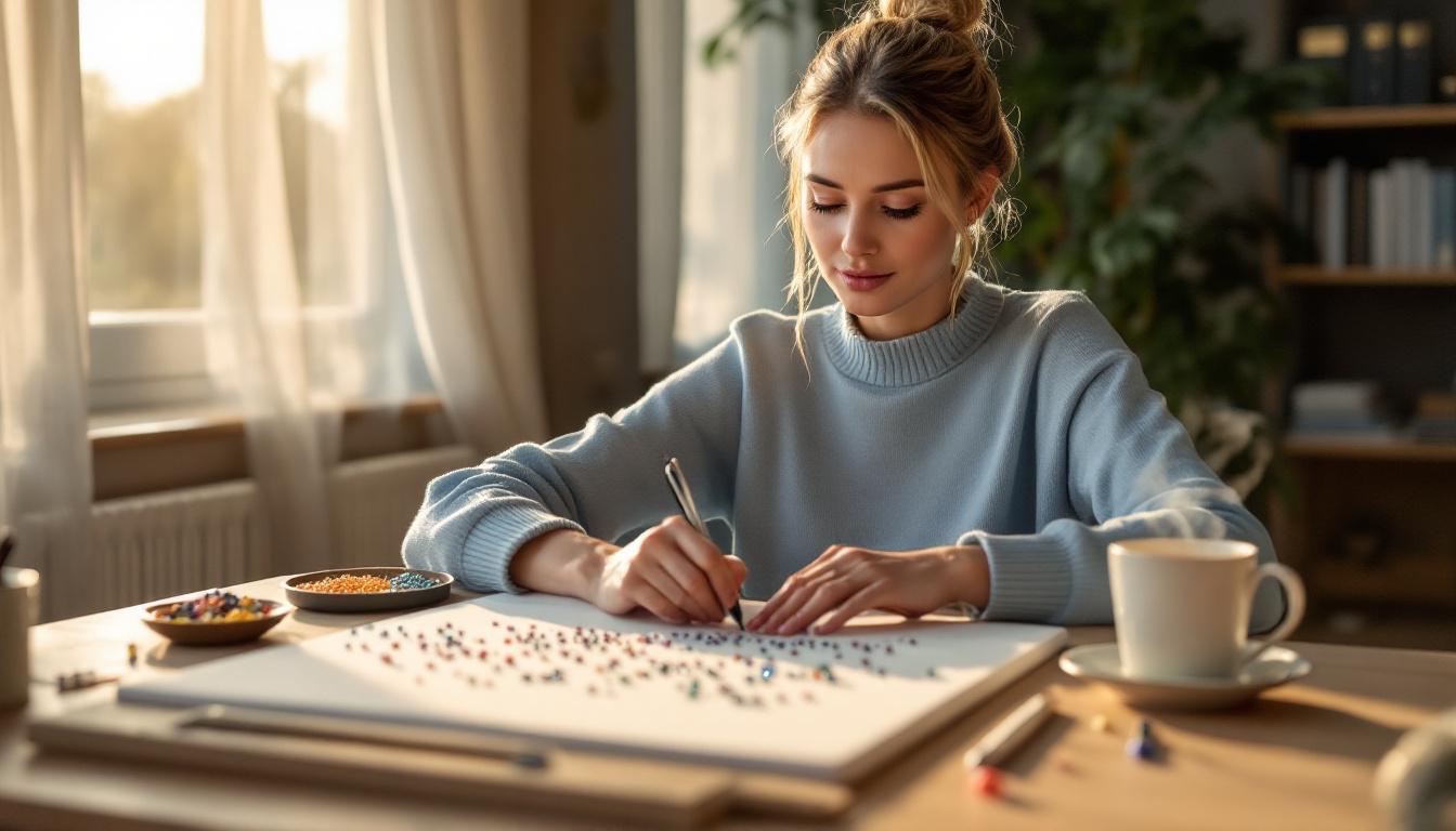 découvrez comment les broderies diamant favorisent la détente, réduisent le stress et améliorent la santé mentale grâce à une activité créative et apaisante.