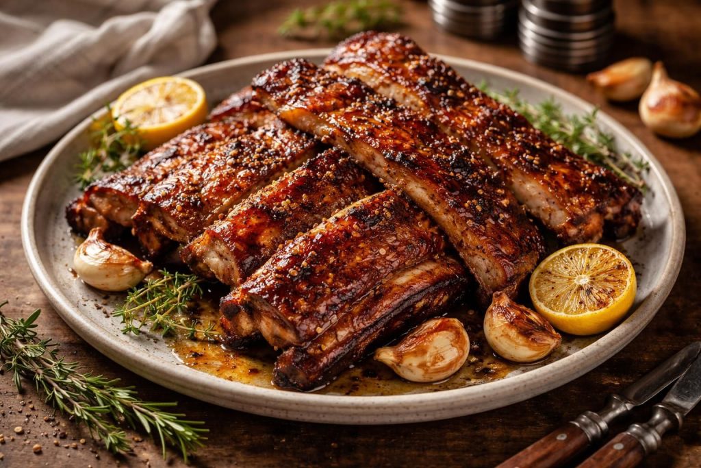 découvrez notre recette facile de travers de porc au four, pour un plat croustillant et savoureux qui ravira toute la famille.