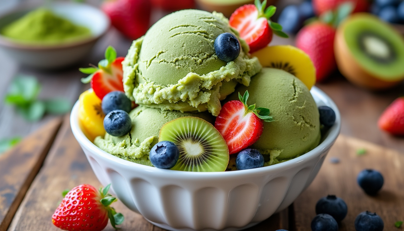 découvrez comment réaliser une glace au thé matcha sans sorbetière, facile et rafraîchissante. parfaite pour l'été, cette recette gourmande ravira tous les amateurs de saveurs exotiques !