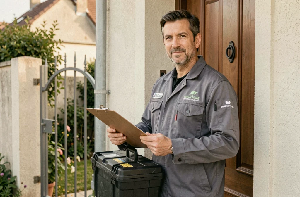 Technicien multiservice d'A mon Dépanneur Multiservice arrivant chez un client pour un dépannage serrurerie à Roubaix